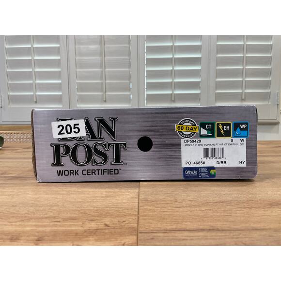 Dan Post Men's Warrior Work Certified Boots Hurricane Series Size 8 Wide NIB - Picture 11 of 12